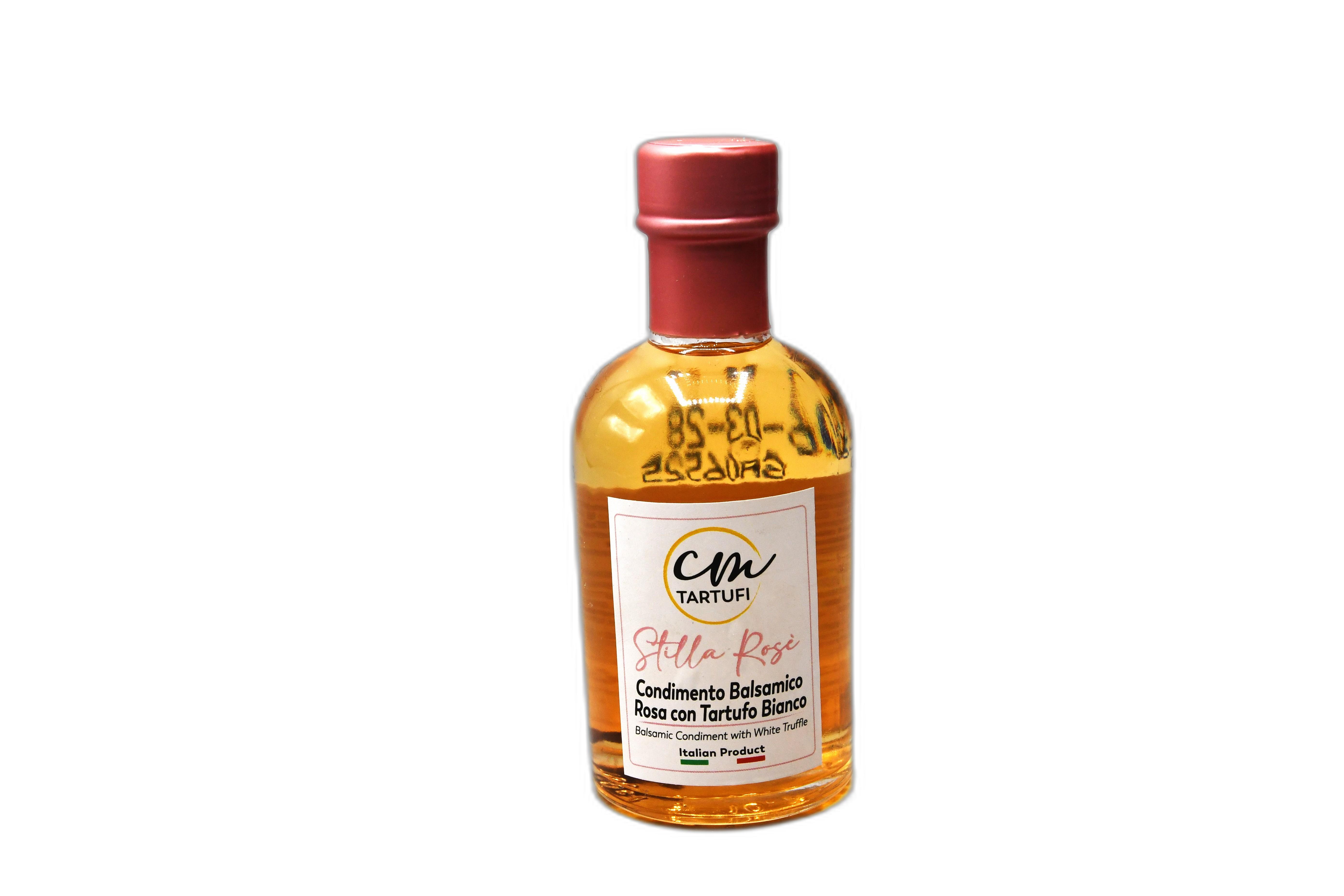 Condimento Balsamico Rosa con Tartufo Bianco Rosé